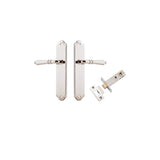 Sarlat Lever - Shouldered Backplate Passage Kit in Polished Nickel - full product view