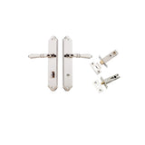 Sarlat Lever - Shouldered Backplate Privacy Kit with Privacy Turn