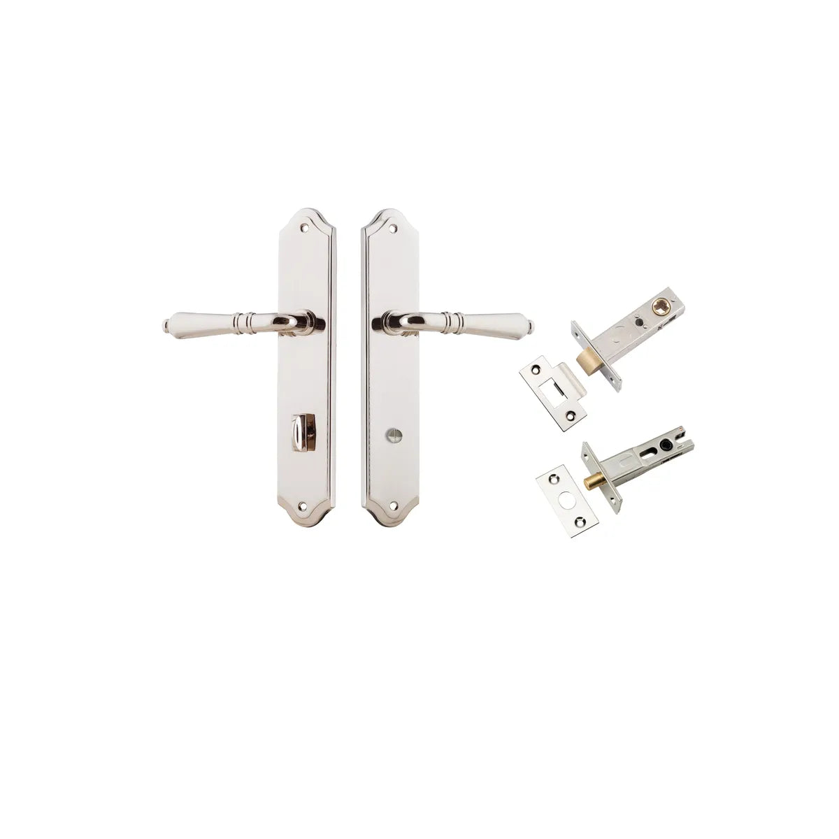 Sarlat Lever - Shouldered Backplate Privacy Kit with Privacy Turn