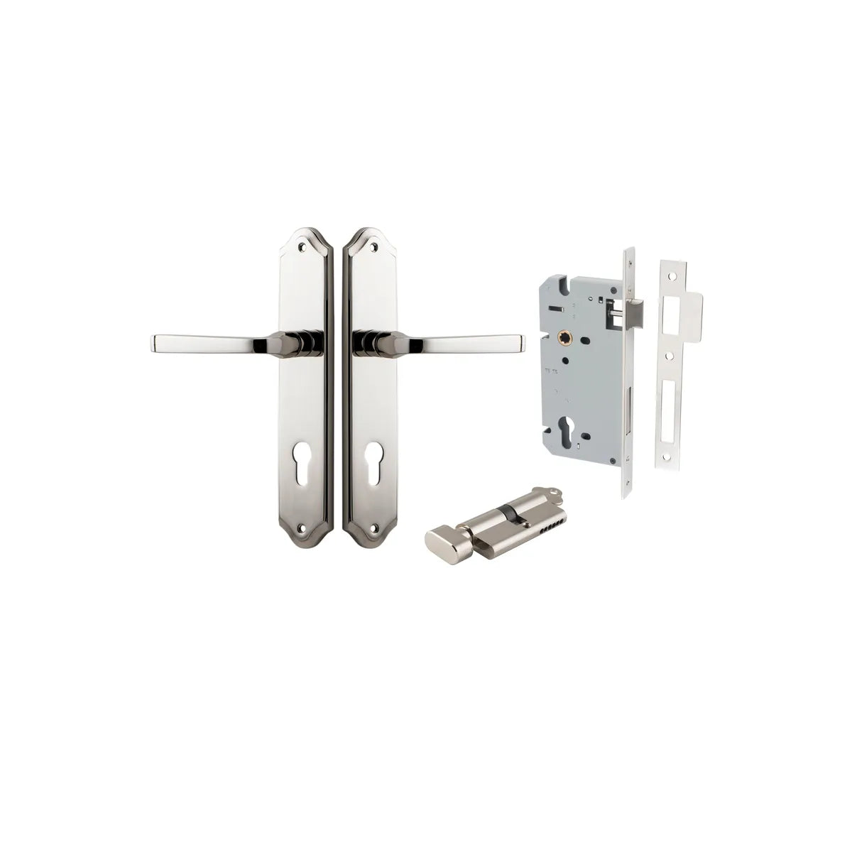 Annecy Lever - Shouldered Backplate Entrance Kit with High Security Lock - entrance set configuration (16 of 18)