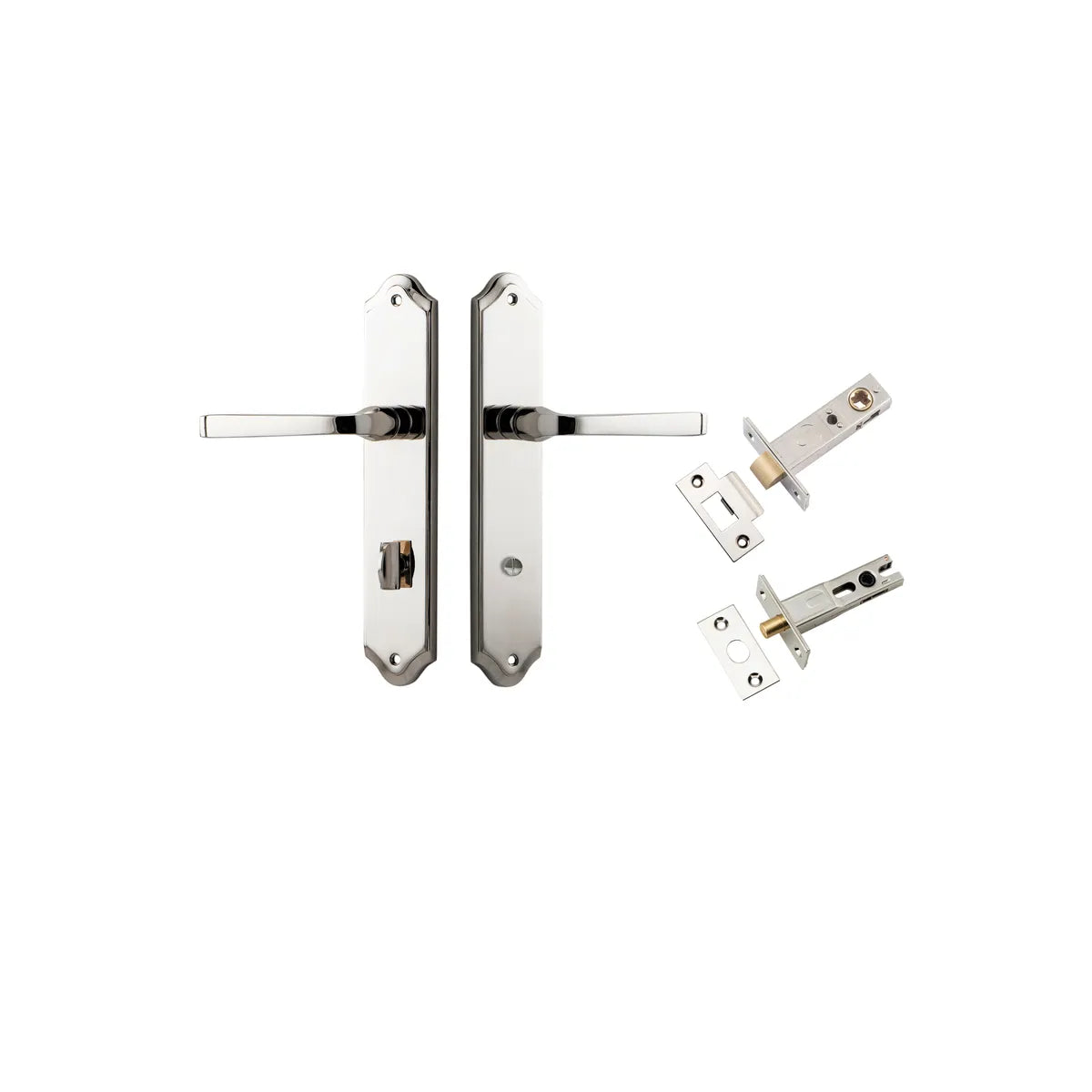Annecy Lever - Shouldered Backplate Privacy Kit with Privacy Turn