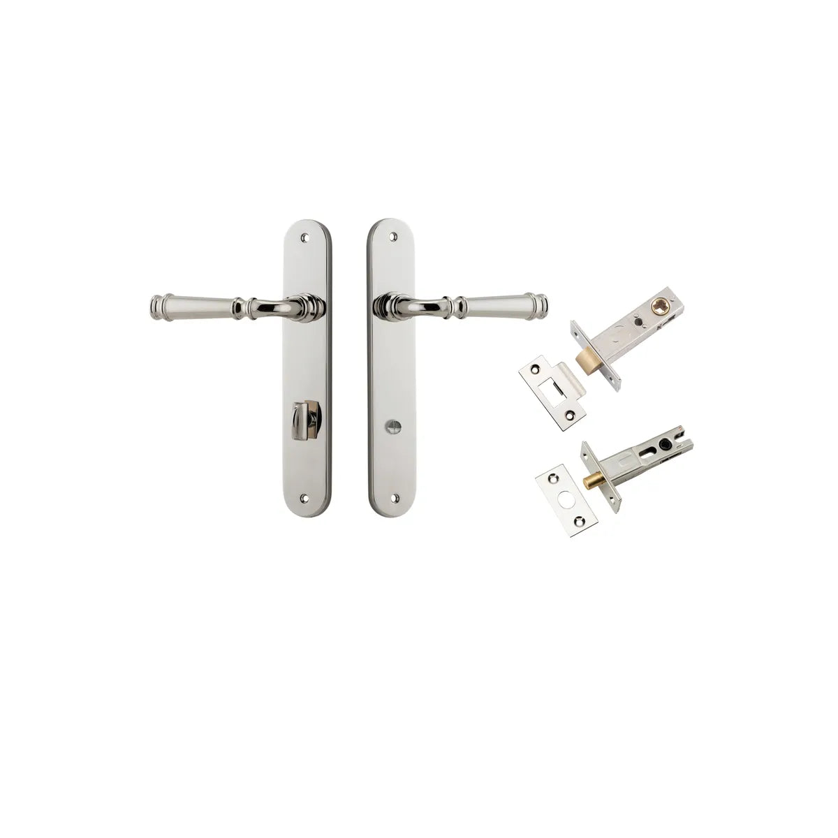 Verona Lever - Oval Backplate Privacy Kit with Privacy Turn