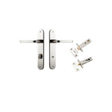 Annecy Lever - Oval Backplate Privacy Kit with Privacy Turn