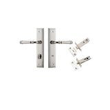 Verona Lever - Stepped Backplate Privacy Kit with Privacy Turn