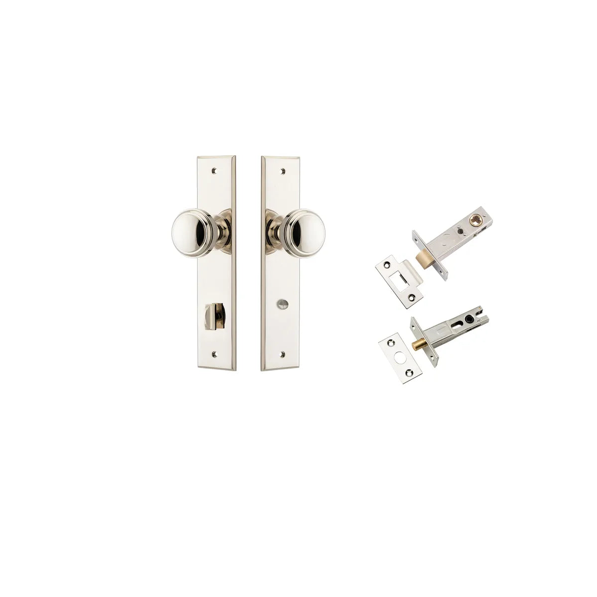 Paddington Knob - Chamfered Backplate Privacy Kit with Privacy Turn