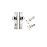 Paddington Knob - Stepped Backplate Privacy Kit with Privacy Turn in Polished Nickel - privacy set configuration