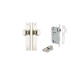 Cambridge Knob - Chamfered Backplate Entrance Kit with High Security Lock