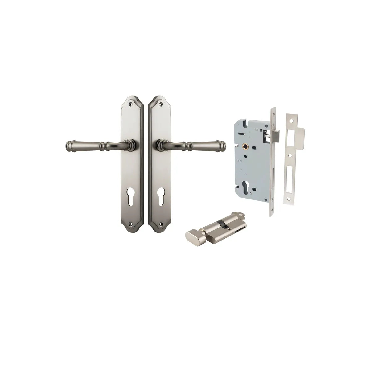 Verona Lever - Shouldered Backplate Entrance Kit with High Security Lock - entrance set configuration (17 of 18)