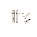 Oxford Lever - Oval Backplate Privacy Kit with Privacy Turn in Brushed Brass - privacy set configuration (3 of 4)