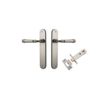 Verona Lever - Oval Backplate Passage Kit in Satin Nickel - full product view