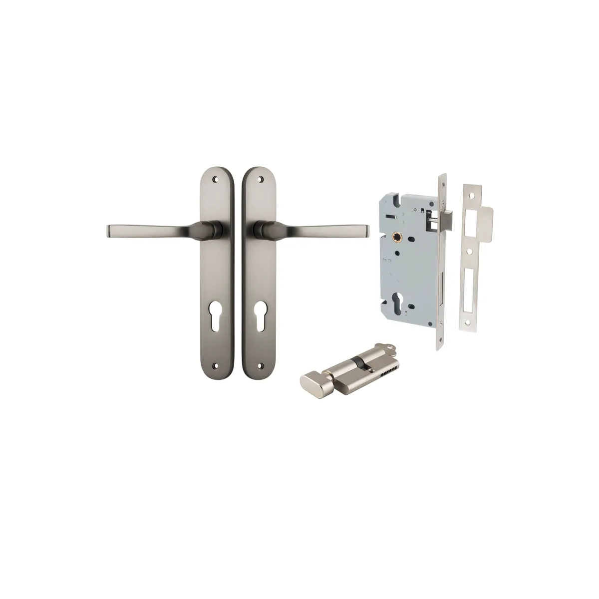 Annecy Lever - Oval Backplate Entrance Kit with High Security Lock - entrance set configuration (17 of 18)