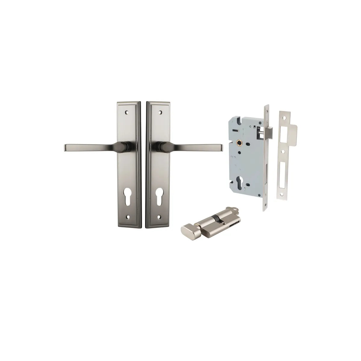 Annecy Lever - Stepped Backplate Entrance Kit with High Security Lock - entrance set configuration (17 of 18)