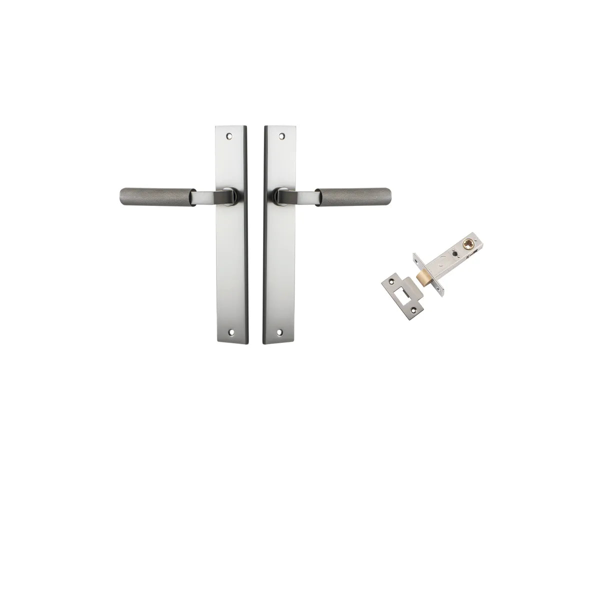 Brunswick Lever - Rectangular Backplate Passage Kit in Satin Nickel - alternative product view