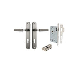 Brunswick Lever - Oval Backplate Entrance Kit with High Security Lock