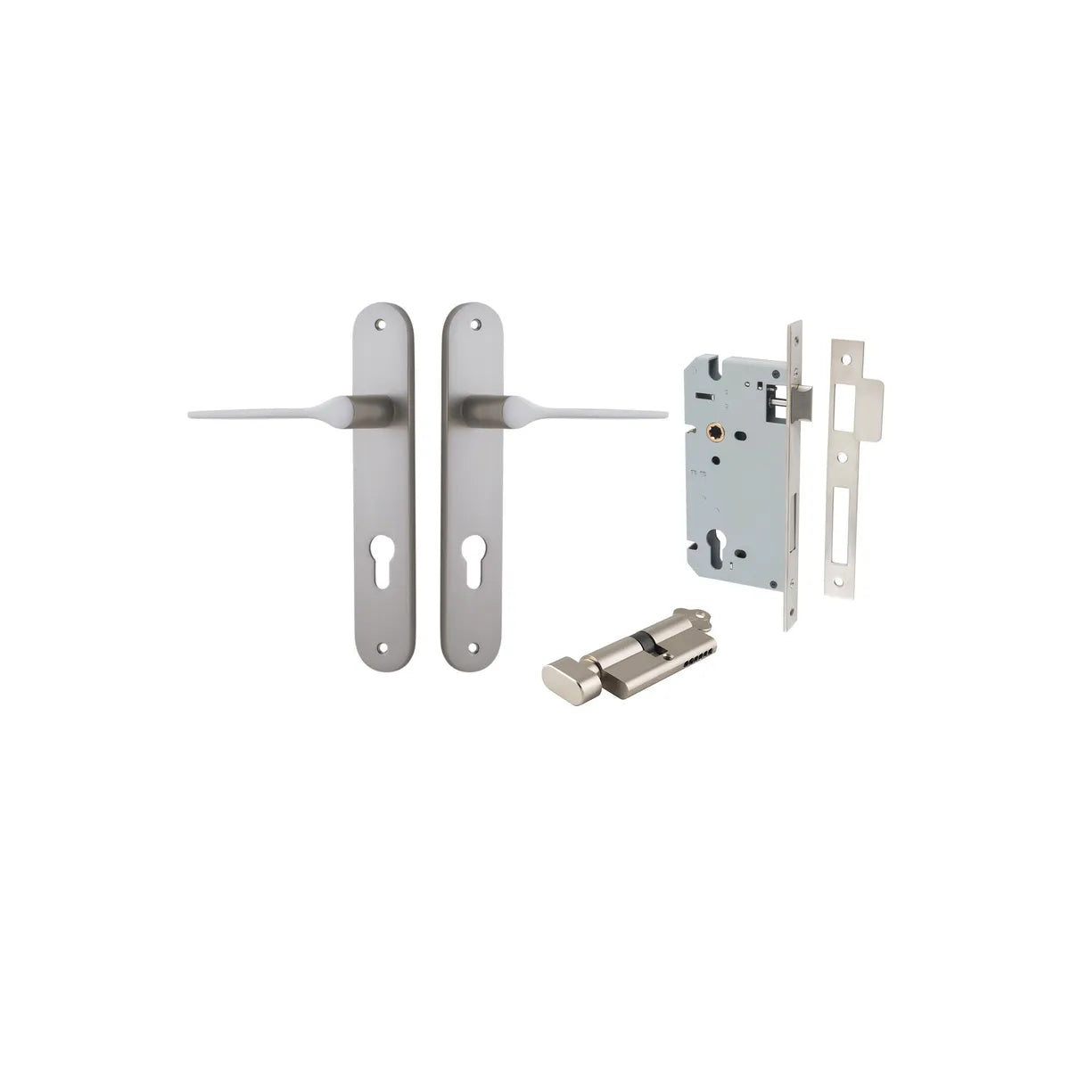 Como Lever - Oval Backplate Entrance Kit with High Security Lock - entrance set configuration (13 of 14)