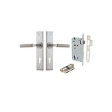Brunswick Lever - Chamfered Backplate Entrance Kit with High Security Lock - entrance set configuration (5 of 12)