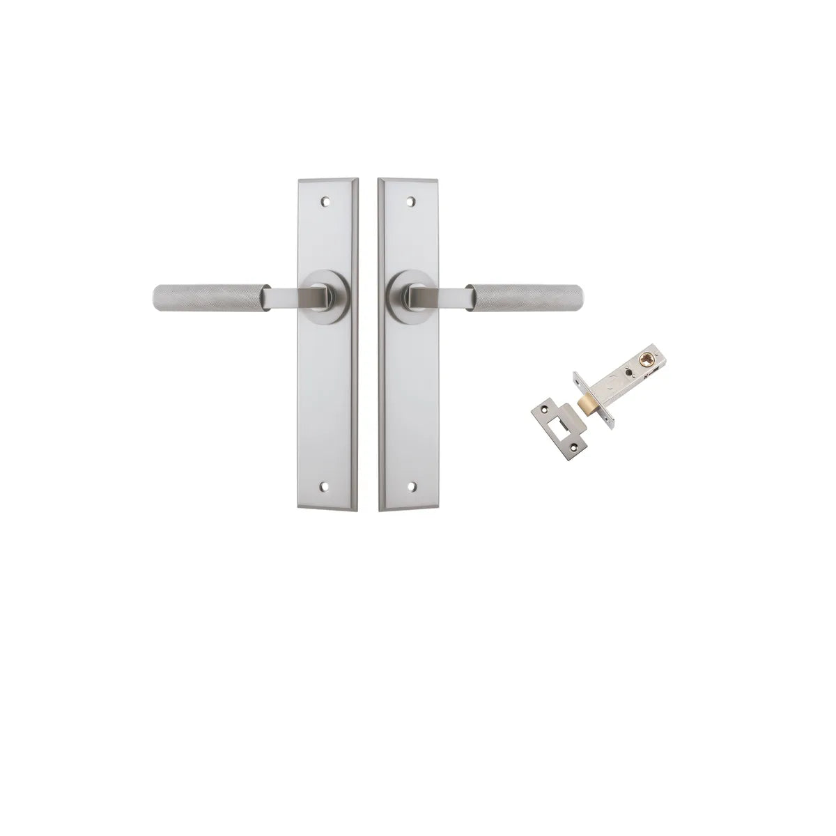 Brunswick Lever - Chamfered Backplate Passage Kit in Satin Nickel - alternative product view