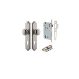Cambridge Knob - Shouldered Backplate Entrance Kit with High Security Lock