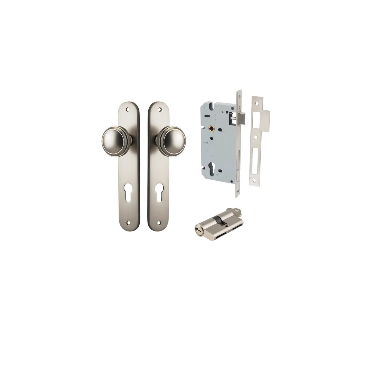 Paddington Knob - Oval Backplate Entrance Kit with High Security Lock - entrance set configuration (8 of 18)