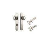 Paddington Knob - Oval Backplate Privacy Kit with Privacy Turn