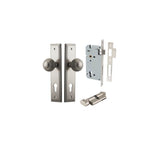 Guildford Knob - Stepped Backplate Entrance Kit with High Security Lock