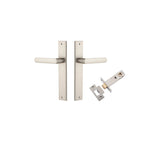 Osaka Lever - Rectangular Backplate Passage Kit in Brushed Chrome - alternative product view
