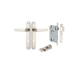 Osaka Lever - Oval Backplate Entrance Kit with High Security Lock