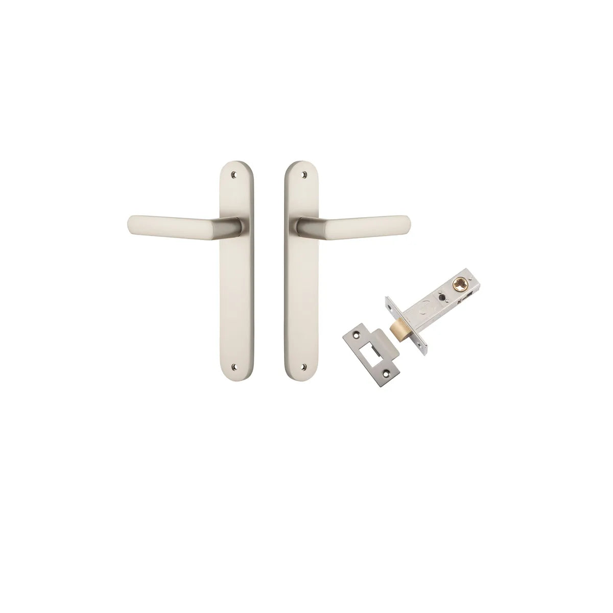 Osaka Lever - Oval Backplate Passage Kit in Brushed Chrome - alternative product view