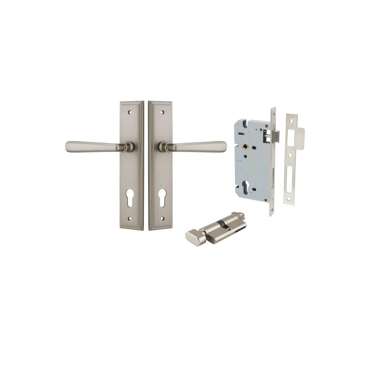 Copenhagen Lever - Stepped Backplate Entrance Kit with High Security Lock - entrance set configuration (13 of 14)