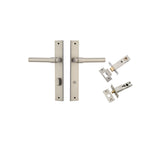 Helsinki Lever - Rectangular Backplate Privacy Kit with Privacy Turn