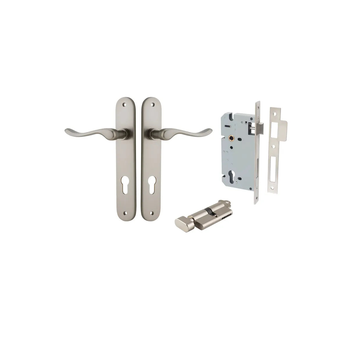 Stirling Lever - Oval Backplate Entrance Kit with High Security Lock - entrance set configuration (15 of 16)