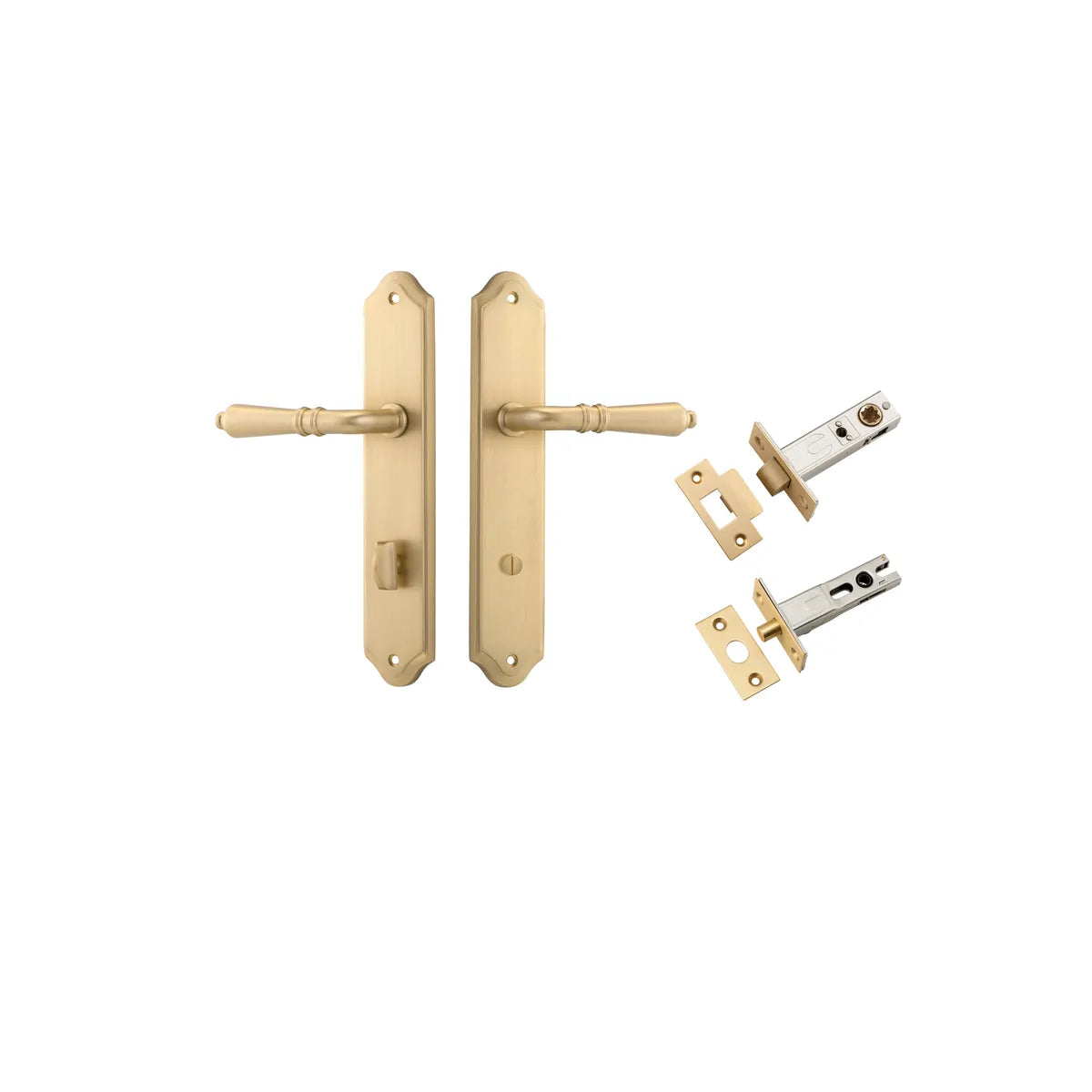 Sarlat Lever - Shouldered Backplate Privacy Kit with Privacy Turn