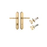 Sarlat Lever - Shouldered Backplate Privacy Kit with Privacy Turn