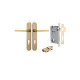Baltimore Lever - Oval Backplate Entrance Kit with High Security Lock - entrance set configuration