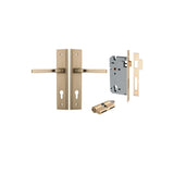 Annecy Lever - Stepped Backplate Entrance Kit with High Security Lock - entrance set configuration