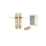 Como Lever - Oval Backplate Entrance Kit with High Security Lock - entrance set configuration
