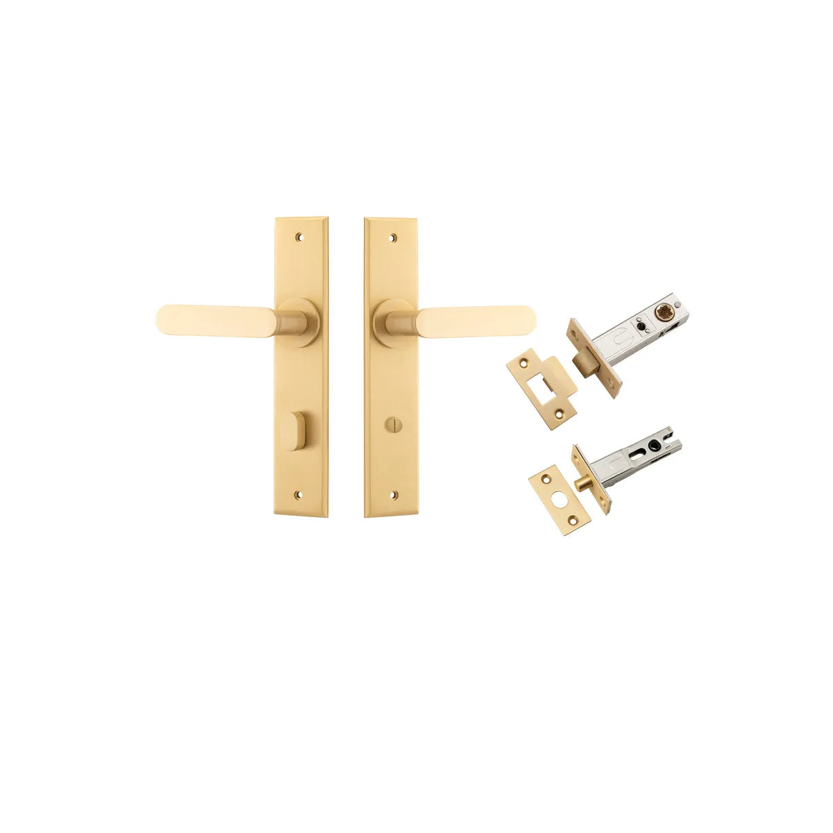 Bronte Lever - Chamfered Backplate Privacy Kit with Privacy Turn