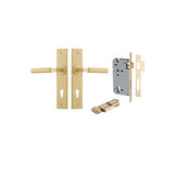 Berlin Lever - Chamfered Backplate Entrance Kit with High Security Lock