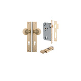 Guildford Knob - Rectangular Backplate Entrance Kit with High Security Lock in Brushed Chrome - entrance set confi (10 of 18)