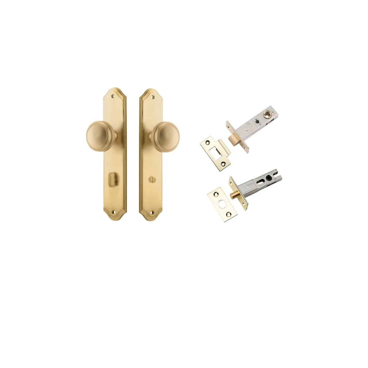 Paddington Knob - Shouldered Backplate Privacy Kit with Privacy Turn