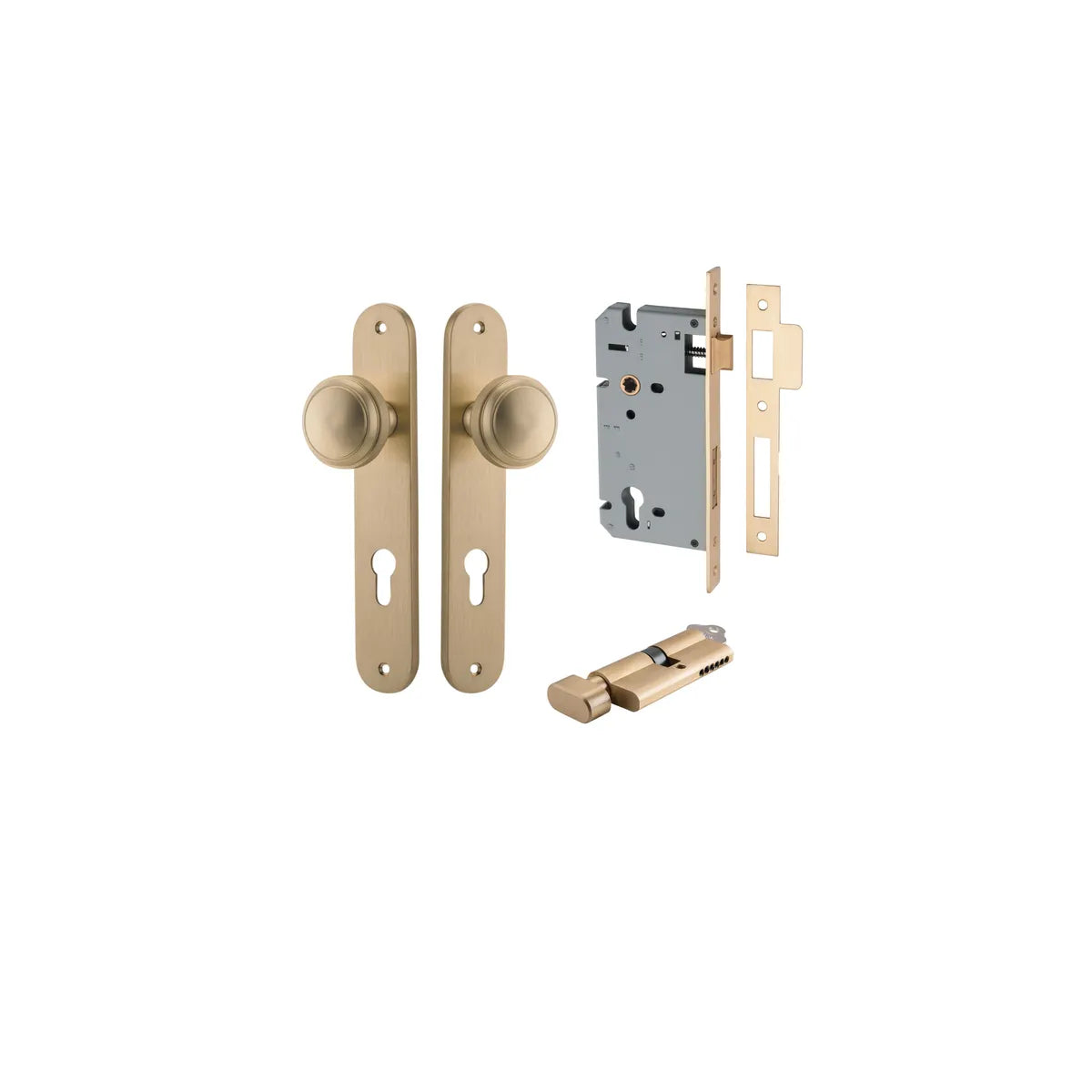 Paddington Knob - Oval Backplate Entrance Kit with High Security Lock - entrance set configuration (10 of 18)