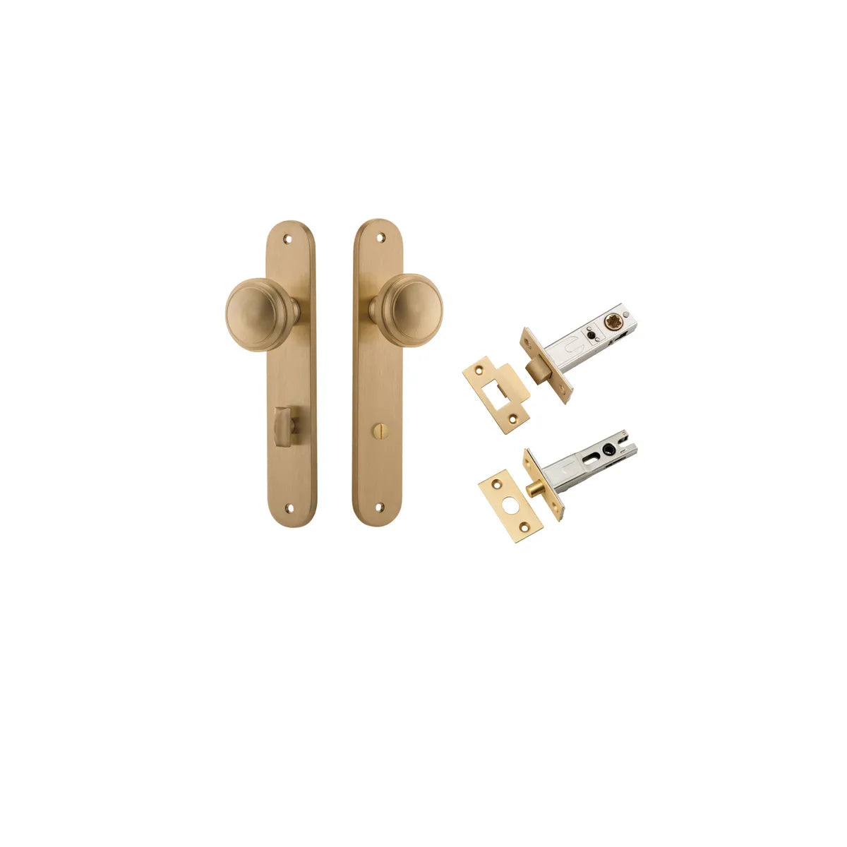 Paddington Knob - Oval Backplate Privacy Kit with Privacy Turn