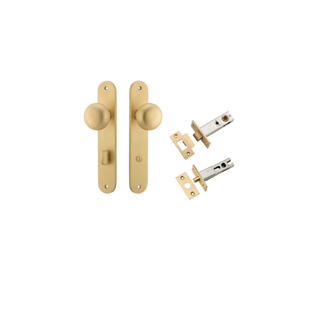 Cambridge Knob - Oval Backplate Privacy Kit with Privacy Turn
