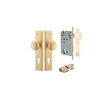 Cambridge Knob - Stepped Backplate Entrance Kit with High Security Lock