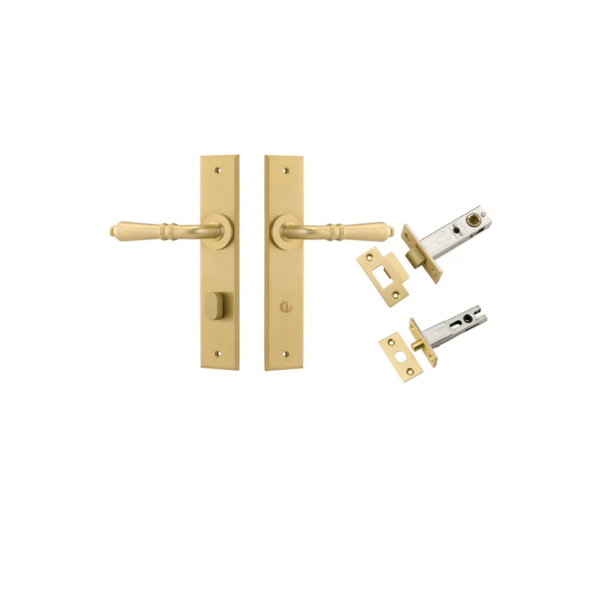 Sarlat Lever - Chamfered Backplate Privacy Kit with Privacy Turn