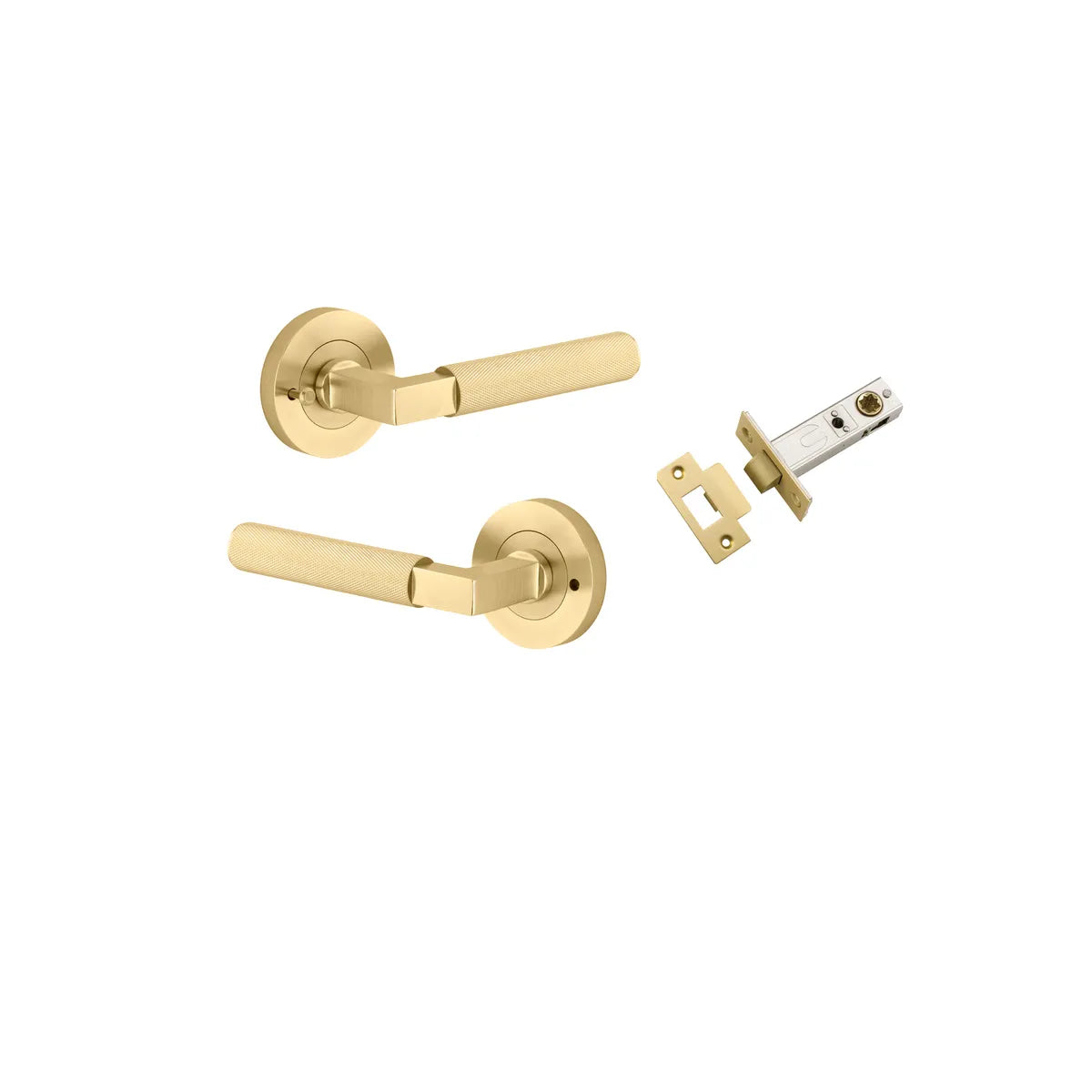 Brunswick Lever - Round Rose Privacy Kit (Inbuilt Privacy)