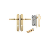 Brunswick Lever - Oval Backplate Entrance Kit with High Security Lock in Brushed Chrome - entrance set configuratio (8 of 12)