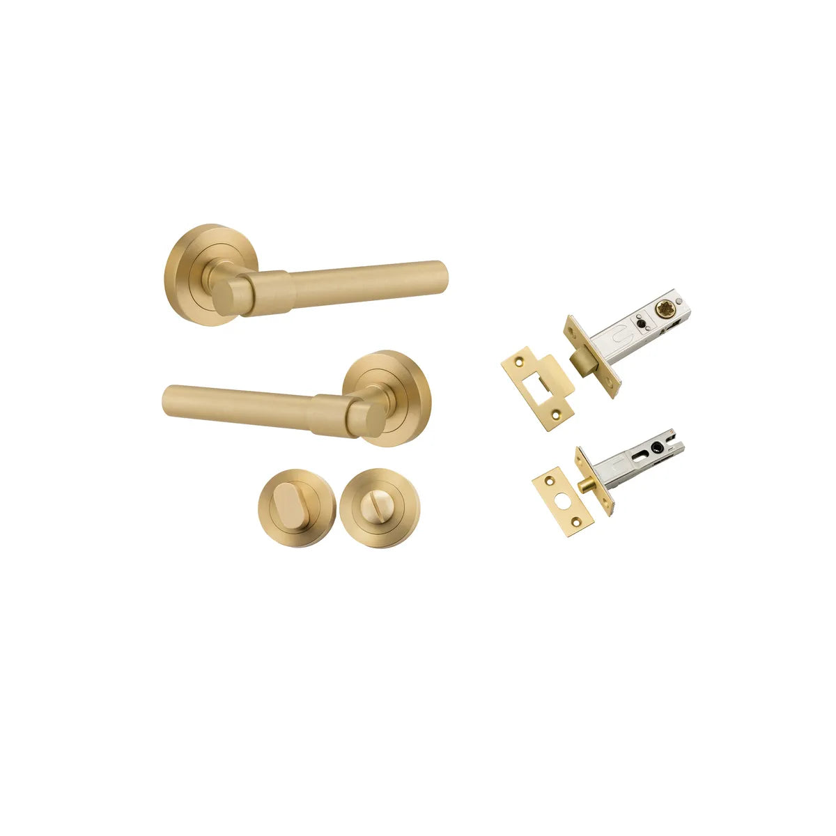 Helsinki Lever - Round Rose Privacy Kit with Separate Privacy Turn