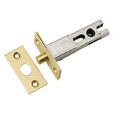 Privacy Bolt - Round - 60mm Backset in Brushed Gold PVD - close-up detail view