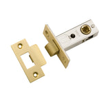 Hard Sprung Split Cam Tube Latch - 45mm Backset in Brushed Gold PVD - close-up detail view